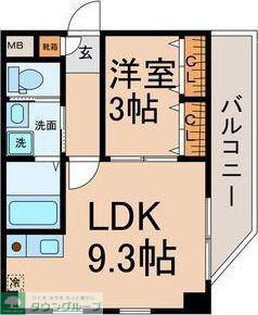 パーク アベニュー東山(1LDK/2階)の間取り写真