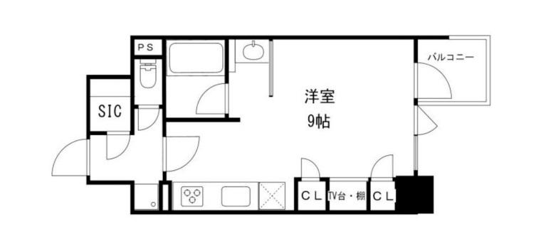 KDX堺筋本町レジデンス(ワンルーム/5階)の間取り写真