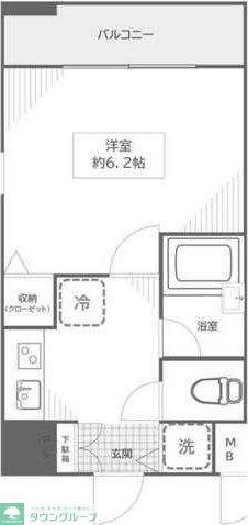 FERIE大森町(1K/12階)の間取り写真