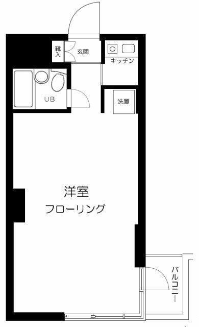 ライオンズプラザヨコハマ戸部(ワンルーム/1階)の間取り写真