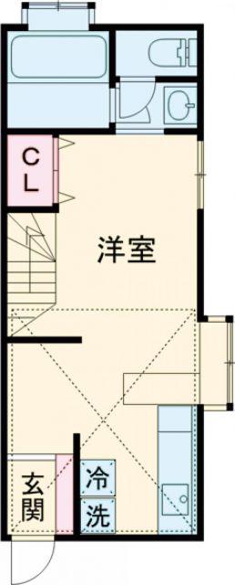 スワローヒルズ(ワンルーム/1階)の間取り写真