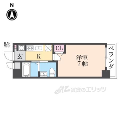 Mプラザ小阪駅前(1K/10階)の間取り写真