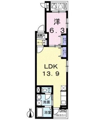 グランドール日暮里(1LDK/4階)の間取り写真