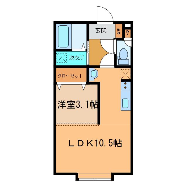 FAVORITE(1LDK/1階)の間取り写真