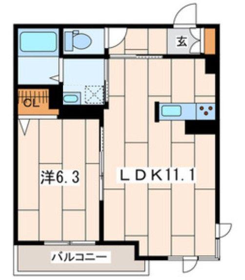 TRES CLAIR (1LDK/2階)の間取り写真