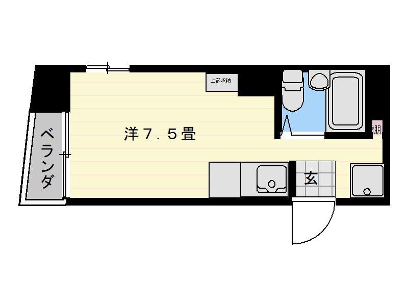 第三勝ビル(ワンルーム/3階)の間取り写真
