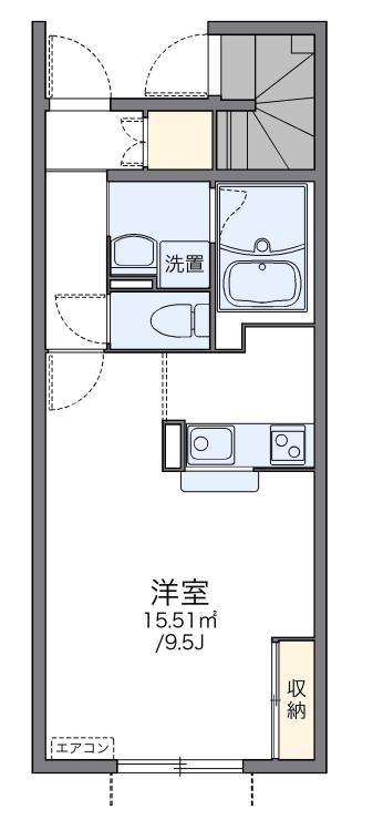 ウェルフェアー(1K/1階)の間取り写真