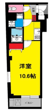 BCASA西日暮里(1K/2階)の間取り写真