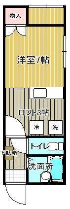 フェリーチェ小新(ワンルーム/2階)の間取り写真