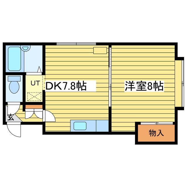 GOODI(1DK/2階)の間取り写真