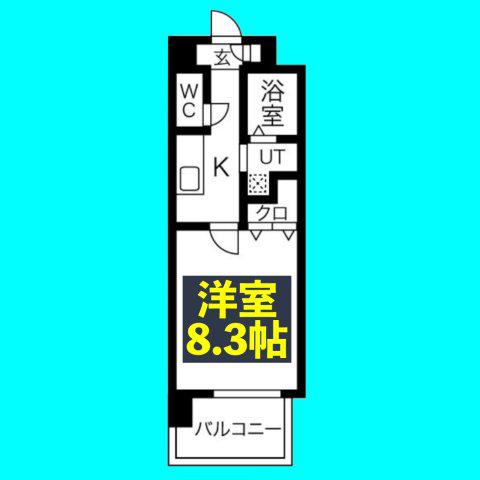 NORITAKE RISE(1K/6階)の間取り写真