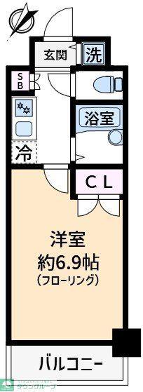アーバイル新日本橋(1K/3階)の間取り写真