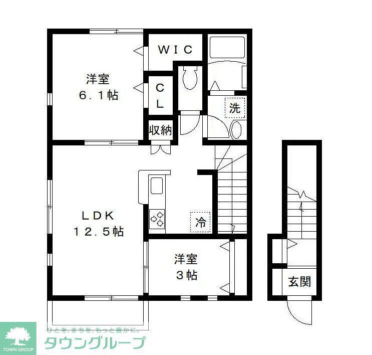 メゾン・ド・ソレイ(2LDK/2階)の間取り写真