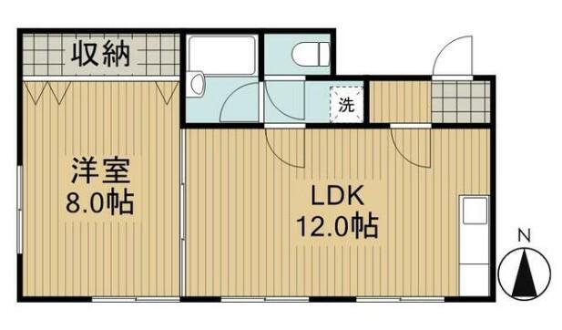 タートルベイ(1LDK/3階)の間取り写真