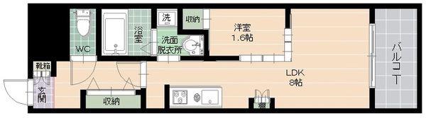 ライオンズマンション舞鶴第3(1LDK/4階)の間取り写真