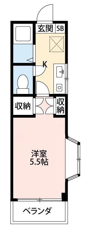 ブルーマンションSH(1K/3階)の間取り写真