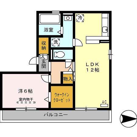 桜 サライ(1LDK/2階)の間取り写真