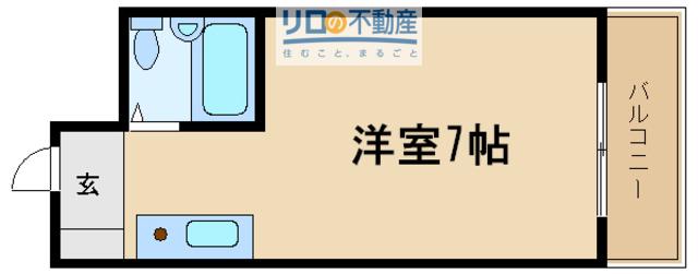 メゾンプチ13(1K/1階)の間取り写真