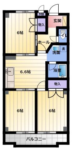 サンレイク和泉(3DK/3階)の間取り写真