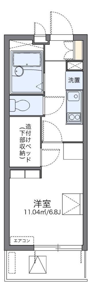 レオパレスドゥボヌール(1K/4階)の間取り写真
