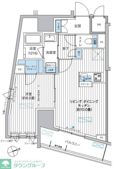 栖-すみか-浅草蔵前(1LDK/6階)の間取り写真