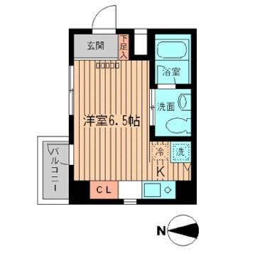 ヌーヴ西早稲田(ワンルーム/3階)の間取り写真