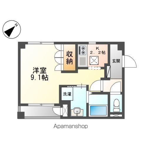 サンプレスA棟(1K/1階)の間取り写真