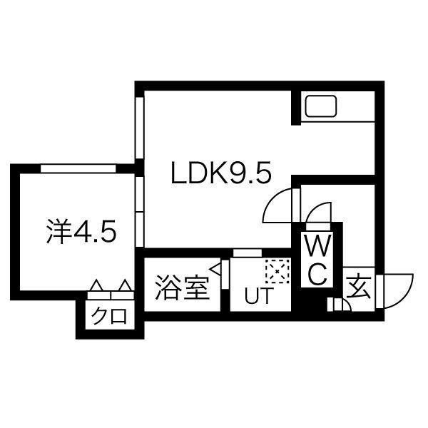 FUTABA SQUARE 元町(1LDK/2階)の間取り写真