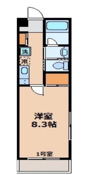 L・V・RIIIHASEGAWA(1K/1階)の間取り写真
