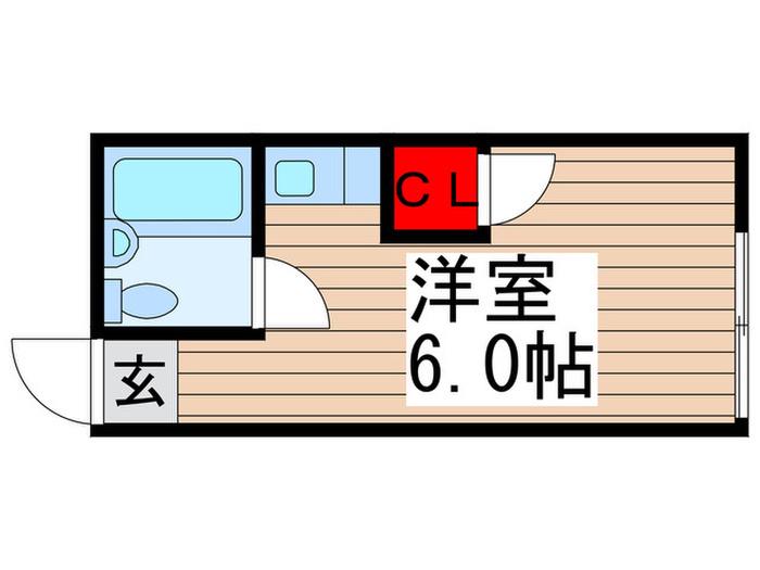 コーポ福伸(ワンルーム/2階)の間取り写真