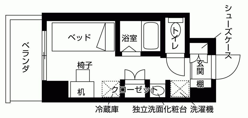 リビオセゾン早稲田(ワンルーム/5階)の間取り写真