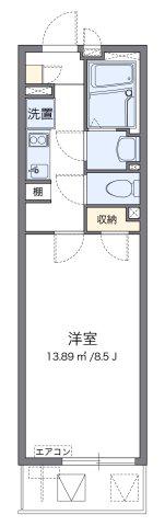 クレイノメゾン東橋本(1K/2階)の間取り写真