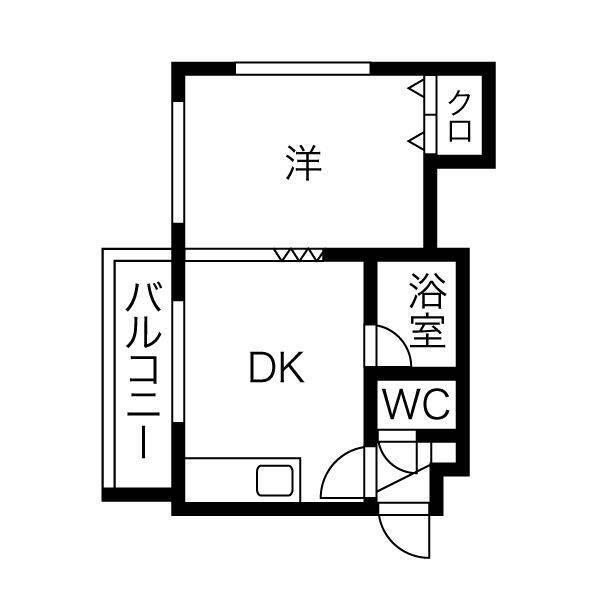 テラコート27(1DK/2階)の間取り写真