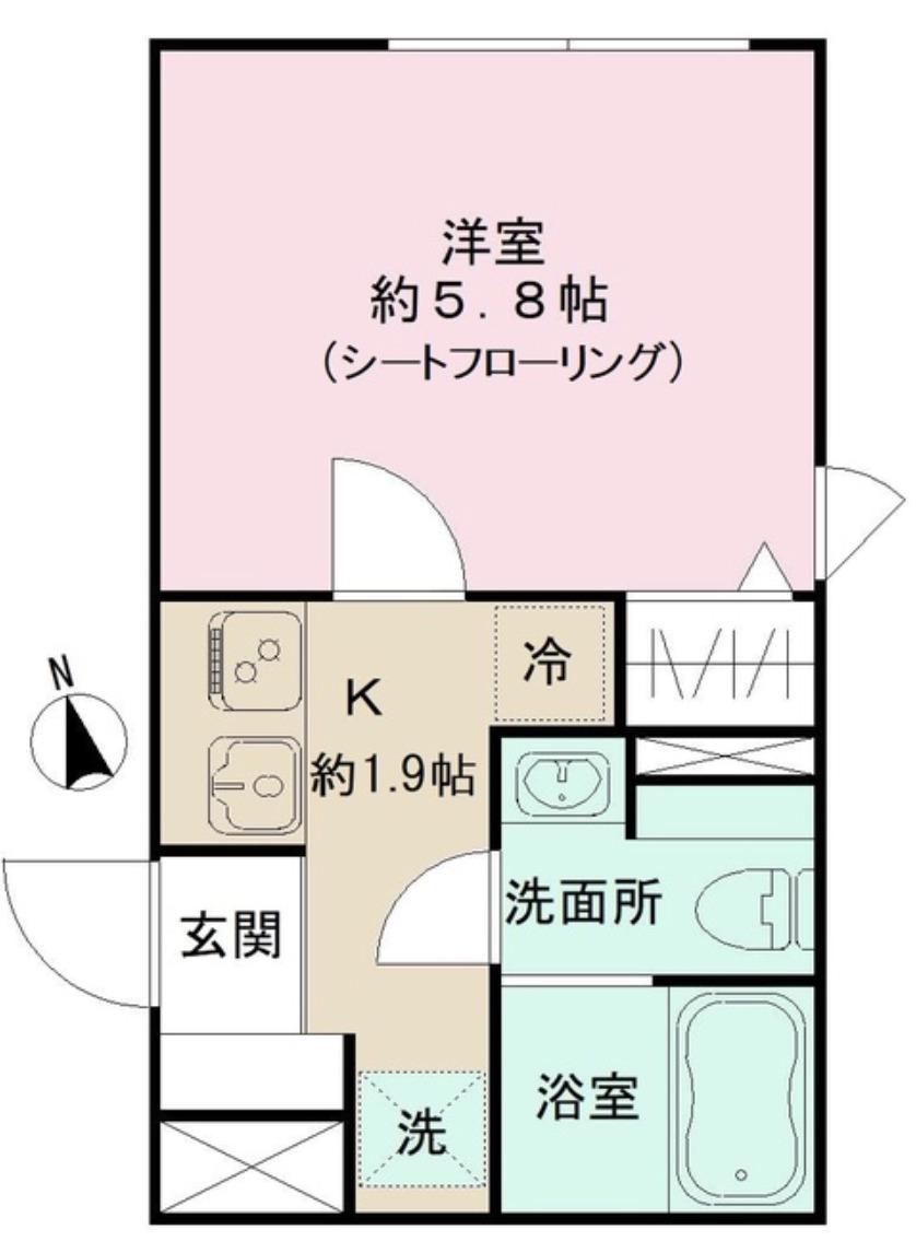 メゾンドグリュ(1K/3階)の間取り写真