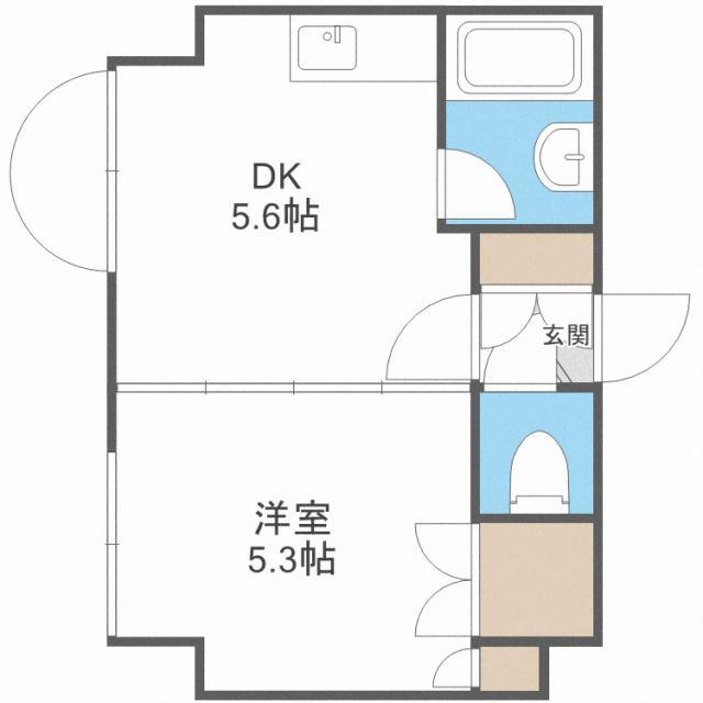 FRESA フレッサ(1DK/3階)の間取り写真