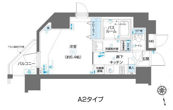 ZOOM川崎サウス(1K/9階)の間取り写真