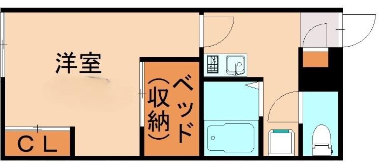 レオパレスK南片江(1K/1階)の間取り写真
