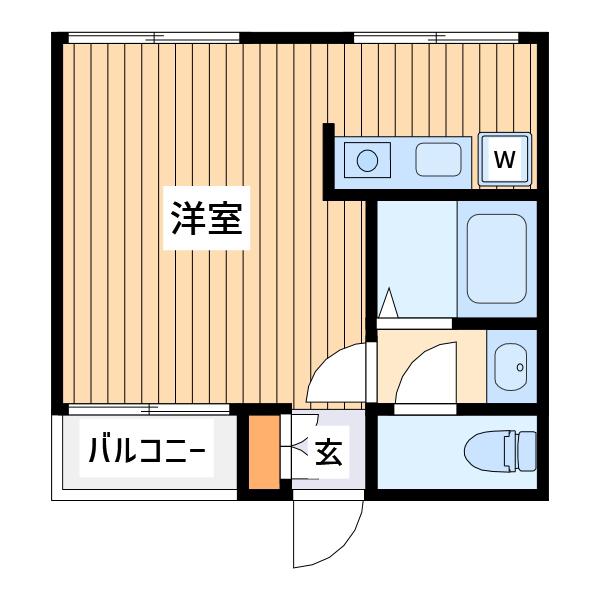 ホキ ハウス川崎(ワンルーム/6階)の間取り写真