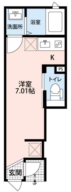 プレミオT 見沼(ワンルーム/1階)の間取り写真