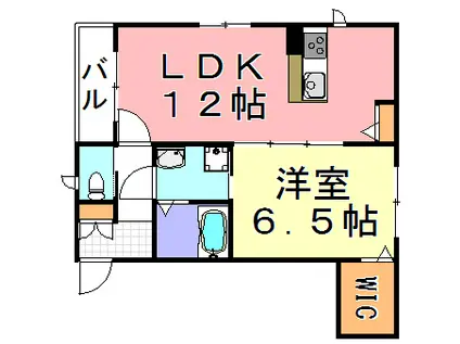 ラ・メゾンデュパン(1LDK/1階)の間取り写真