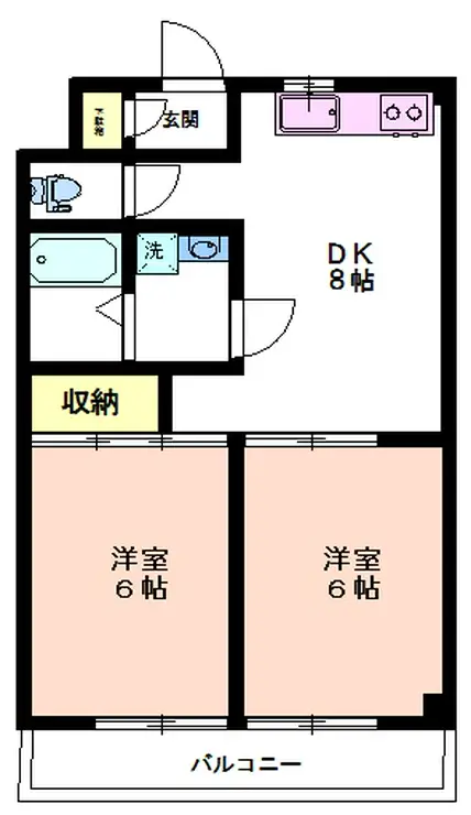 ブラッサム朝霞 1階階 間取り