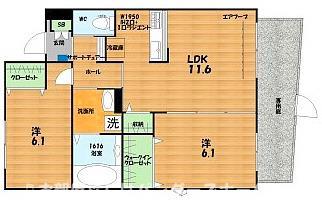 M.FELICE (2LDK/1階)の間取り写真