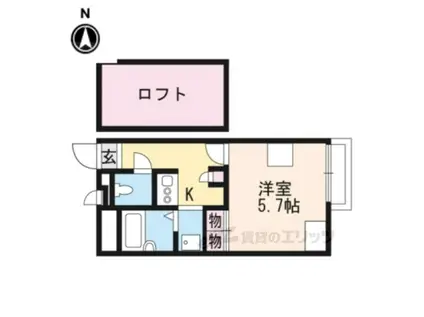 レオパレススナッグ ビラ(1K/2階)の間取り写真