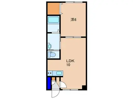 ピュアパレス深堀(1LDK/2階)の間取り写真