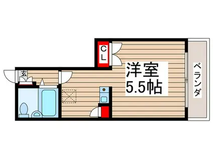 中央第8野田ビル(ワンルーム/5階)の間取り写真
