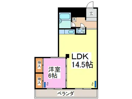 コーポ加賀(1LDK/1階)の間取り写真