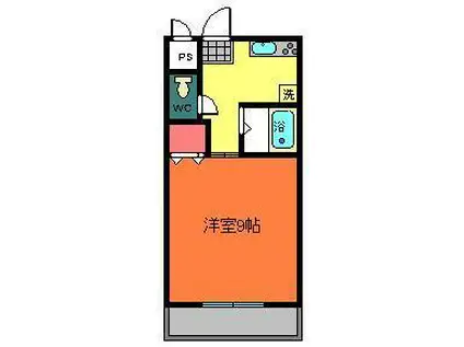 メゾン今井(1K/3階)の間取り写真