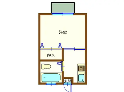 サンライフHITOMI(1K/1階)の間取り写真
