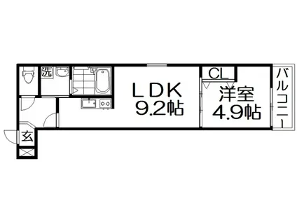 フジパレス萱島信和町I番館(1LDK/3階)の間取り写真