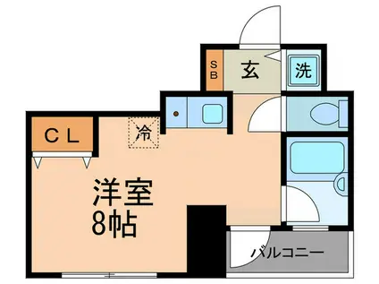 クレッシェント西早稲田(ワンルーム/3階)の間取り写真